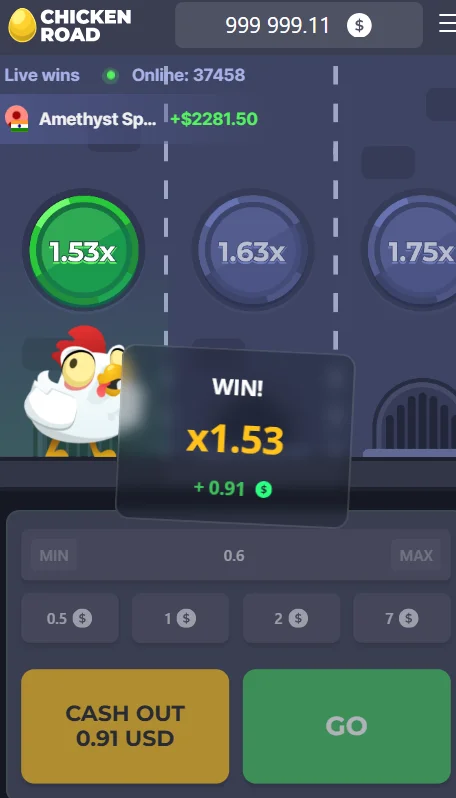 Chicken Road Demo-Spiel